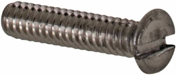 Value Collection - M1.6x0.35 Metric Coarse, 8mm OAL Slotted Drive Machine Screw - Flat Head, Grade 18-8 & A2 Stainless Steel, Uncoated, Without Washer - Eagle Tool & Supply