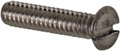 Value Collection - M1.6x0.35 Metric Coarse, 8mm OAL Slotted Drive Machine Screw - Flat Head, Grade 18-8 & A2 Stainless Steel, Uncoated, Without Washer - Eagle Tool & Supply