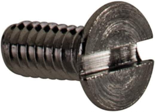 Value Collection - M2x0.40 Metric Coarse, 5mm OAL Slotted Drive Machine Screw - Flat Head, Grade 18-8 & A2 Stainless Steel, Uncoated, Without Washer - Eagle Tool & Supply