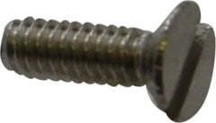 Value Collection - M2x0.40 Metric Coarse, 6mm OAL Slotted Drive Machine Screw - Flat Head, Grade 18-8 & A2 Stainless Steel, Uncoated, Without Washer - Eagle Tool & Supply