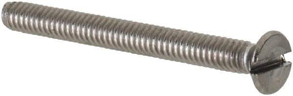 Value Collection - M2x0.40 Metric Coarse, 20mm OAL Slotted Drive Machine Screw - Flat Head, Grade 18-8 & A2 Stainless Steel, Uncoated, Without Washer - Eagle Tool & Supply
