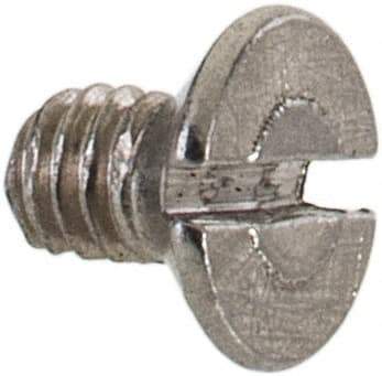 Value Collection - M2.5x0.45 Metric Coarse, 4mm OAL Slotted Drive Machine Screw - Flat Head, Grade 18-8 & A2 Stainless Steel, Uncoated, Without Washer - Eagle Tool & Supply
