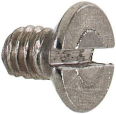 Value Collection - M2.5x0.45 Metric Coarse, 4mm OAL Slotted Drive Machine Screw - Flat Head, Grade 18-8 & A2 Stainless Steel, Uncoated, Without Washer - Eagle Tool & Supply