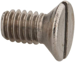 Value Collection - M2.5x0.45 Metric Coarse, 5mm OAL Slotted Drive Machine Screw - Flat Head, Grade 18-8 & A2 Stainless Steel, Uncoated, Without Washer - Eagle Tool & Supply