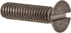 Value Collection - M2.5x0.45 Metric Coarse, 10mm OAL Slotted Drive Machine Screw - Flat Head, Grade 18-8 & A2 Stainless Steel, Uncoated, Without Washer - Eagle Tool & Supply