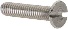 Value Collection - M2.5x0.45 Metric Coarse, 12mm OAL Slotted Drive Machine Screw - Flat Head, Grade 18-8 & A2 Stainless Steel, Uncoated, Without Washer - Eagle Tool & Supply