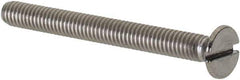 Value Collection - M2.5x0.45 Metric Coarse, 25mm OAL Slotted Drive Machine Screw - Flat Head, Grade 18-8 & A2 Stainless Steel, Uncoated, Without Washer - Eagle Tool & Supply