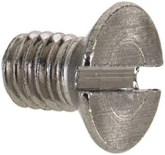 Value Collection - M3x0.50 Metric Coarse, 5mm OAL Slotted Drive Machine Screw - Flat Head, Grade 18-8 & A2 Stainless Steel, Uncoated, Without Washer - Eagle Tool & Supply