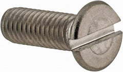 Value Collection - M3x0.50 Metric Coarse, 10mm OAL Slotted Drive Machine Screw - Flat Head, Grade 18-8 & A2 Stainless Steel, Uncoated, Without Washer - Eagle Tool & Supply