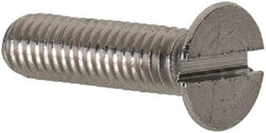 Value Collection - M3x0.50 Metric Coarse, 12mm OAL Slotted Drive Machine Screw - Flat Head, Grade 18-8 & A2 Stainless Steel, Uncoated, Without Washer - Eagle Tool & Supply