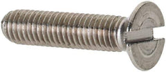 Value Collection - M3x0.50 Metric Coarse, 14mm OAL Slotted Drive Machine Screw - Flat Head, Grade 18-8 & A2 Stainless Steel, Uncoated, Without Washer - Eagle Tool & Supply