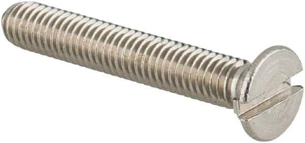 Value Collection - M3x0.50 Metric Coarse, 20mm OAL Slotted Drive Machine Screw - Flat Head, Grade 18-8 & A2 Stainless Steel, Uncoated, Without Washer - Eagle Tool & Supply