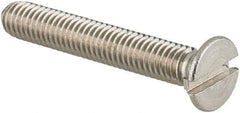 Value Collection - M3x0.50 Metric Coarse, 20mm OAL Slotted Drive Machine Screw - Flat Head, Grade 18-8 & A2 Stainless Steel, Uncoated, Without Washer - Eagle Tool & Supply
