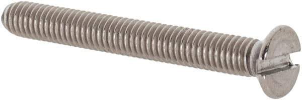 Value Collection - M3x0.50 Metric Coarse, 25mm OAL Slotted Drive Machine Screw - Flat Head, Grade 18-8 & A2 Stainless Steel, Uncoated, Without Washer - Eagle Tool & Supply