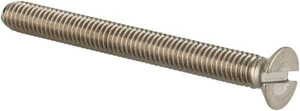 Value Collection - M3x0.50 Metric Coarse, 30mm OAL Slotted Drive Machine Screw - Flat Head, Grade 18-8 & A2 Stainless Steel, Uncoated, Without Washer - Eagle Tool & Supply