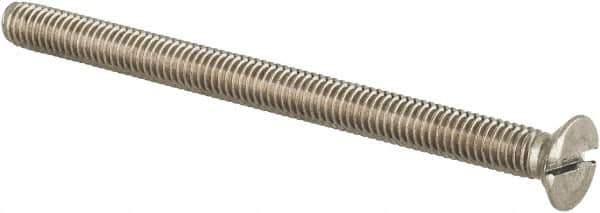 Value Collection - M3x0.50 Metric Coarse, 40mm OAL Slotted Drive Machine Screw - Flat Head, Grade 18-8 & A2 Stainless Steel, Uncoated, Without Washer - Eagle Tool & Supply