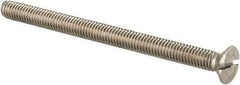 Value Collection - M3x0.50 Metric Coarse, 40mm OAL Slotted Drive Machine Screw - Flat Head, Grade 18-8 & A2 Stainless Steel, Uncoated, Without Washer - Eagle Tool & Supply