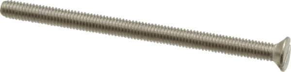 Value Collection - M3x0.50 Metric Coarse, 45mm OAL Slotted Drive Machine Screw - Flat Head, Grade 18-8 & A2 Stainless Steel, Uncoated, Without Washer - Eagle Tool & Supply