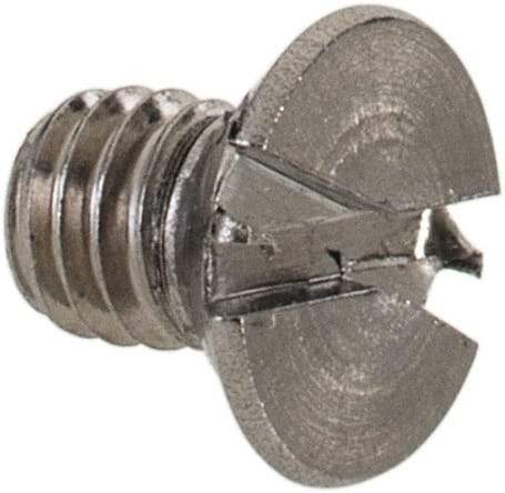 Value Collection - M3.5x0.60 Metric Coarse, 5mm OAL Slotted Drive Machine Screw - Flat Head, Grade 18-8 & A2 Stainless Steel, Uncoated, Without Washer - Eagle Tool & Supply
