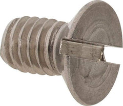 Value Collection - M3.5x0.60 Metric Coarse, 6mm OAL Slotted Drive Machine Screw - Flat Head, Grade 18-8 & A2 Stainless Steel, Uncoated, Without Washer - Eagle Tool & Supply