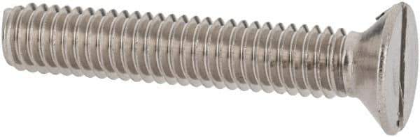 Value Collection - M3.5x0.60 Metric Coarse, 20mm OAL Slotted Drive Machine Screw - Flat Head, Grade 18-8 & A2 Stainless Steel, Uncoated, Without Washer - Eagle Tool & Supply