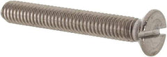 Value Collection - M3.5x0.60 Metric Coarse, 25mm OAL Slotted Drive Machine Screw - Flat Head, Grade 18-8 & A2 Stainless Steel, Uncoated, Without Washer - Eagle Tool & Supply