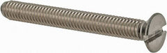 Value Collection - M3.5x0.60 Metric Coarse, 30mm OAL Slotted Drive Machine Screw - Flat Head, Grade 18-8 & A2 Stainless Steel, Uncoated, Without Washer - Eagle Tool & Supply