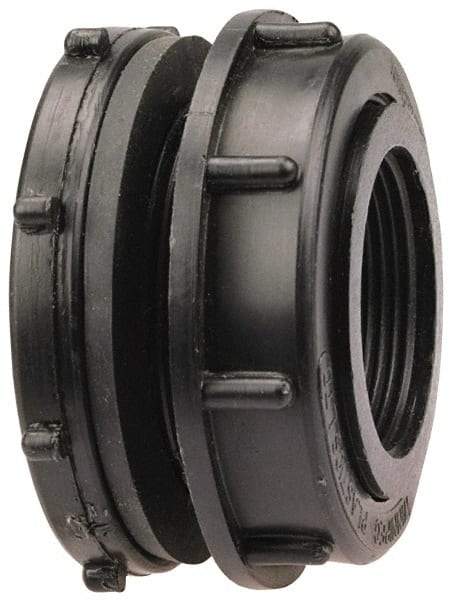 NIBCO - 1-1/4" Polypropylene Plastic Pipe Tank Adapter - Schedule 80, Tank x FPT End Connections - Eagle Tool & Supply