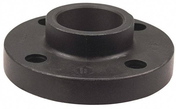 NIBCO - 1/2" Pipe, 3-1/2" OD, Polypropylene Socket Pipe Flange - Schedule 80, Black - Eagle Tool & Supply