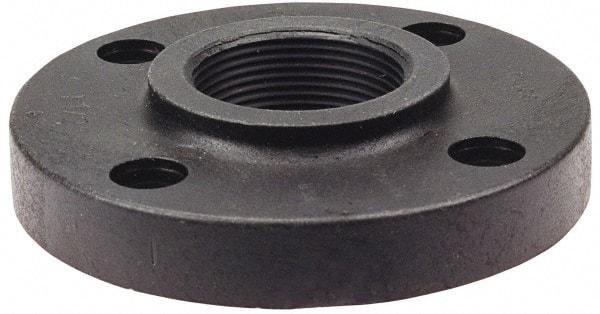 NIBCO - 1/2" Pipe, 3-1/2" OD, Polypropylene Threaded Pipe Flange - Schedule 80, Black - Eagle Tool & Supply