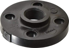 NIBCO - 1" Pipe, 4-1/2" OD, Polypropylene Threaded Pipe Flange - Schedule 80, Black - Eagle Tool & Supply
