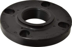 NIBCO - 2" Pipe, 6" OD, Polypropylene Threaded Pipe Flange - Schedule 80, Black - Eagle Tool & Supply