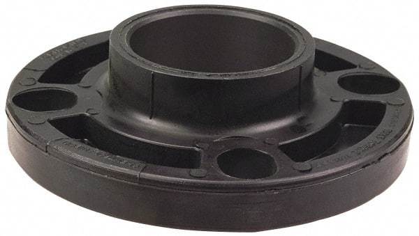 NIBCO - 4" Pipe, 9" OD, Polypropylene Threaded Pipe Flange - Schedule 80, Black - Eagle Tool & Supply