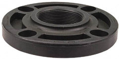 NIBCO - 3" Pipe, 7-1/2" OD, Polypropylene Threaded Pipe Flange - Schedule 80, Black - Eagle Tool & Supply