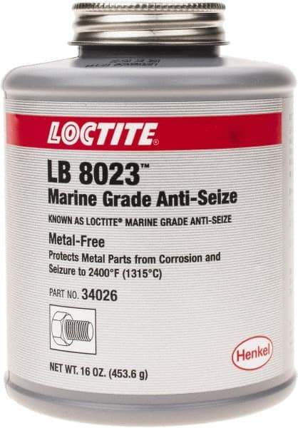 Loctite - 16 oz Brush Top Anti-Seize Anti-Seize Lubricant - Calcium Sulfonate, 2,400°F - Eagle Tool & Supply