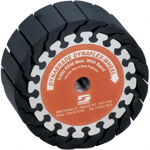 Dynabrade - 1" Wide x 5" Diam, Expander Wheel Spiral Band Drum - 5,000 RPM - Eagle Tool & Supply