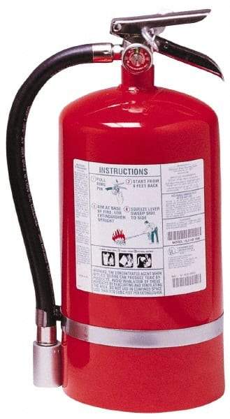 Kidde - 15.5 Lb, 2-A:10-B:C Rated, Halotron Fire Extinguisher - 7-1/4" Diam x 17.12" High, 125 psi, 18' Discharge in 14 sec, Steel Cylinder - Eagle Tool & Supply