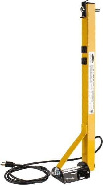 TPI - 24" Long, Steel Task & Machine Light Mounting Arm - Yellow, For Use with Dock Lights - Eagle Tool & Supply