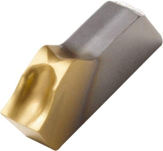 Seco - 150.1014 14 CP500 Grade, 0.2" Cutting Width, Carbide Cutoff Insert - 6° Neutral Lead Angle, 0.01" Cnr Rad, TiAlN/TiN Coated, Single End - Eagle Tool & Supply