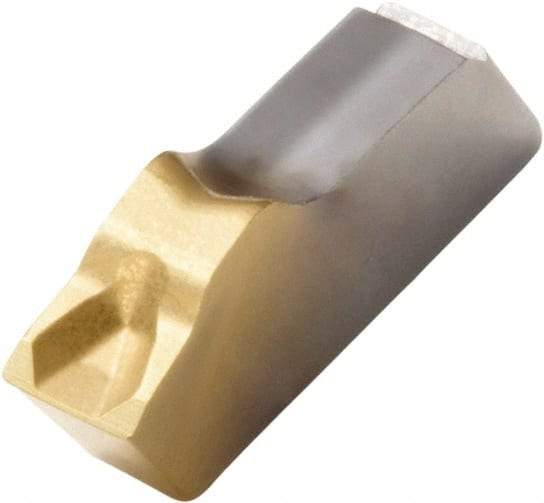 Seco - 150.1016 16 CP500 Grade, 0.122" Cutting Width, Carbide Cutoff Insert - 6° Neutral Lead Angle, 0.008" Cnr Rad, TiAlN/TiN Coated, Single End - Eagle Tool & Supply