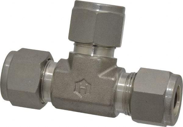 Ham-Let - 1/2" OD, Grade 316Stainless Steel Union Tee - Comp x Comp x Comp Ends - Eagle Tool & Supply