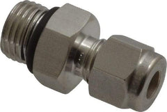 Ham-Let - 1/4" OD, Grade 316Stainless Steel Male Connector - Comp x Male SAE Ends - Eagle Tool & Supply