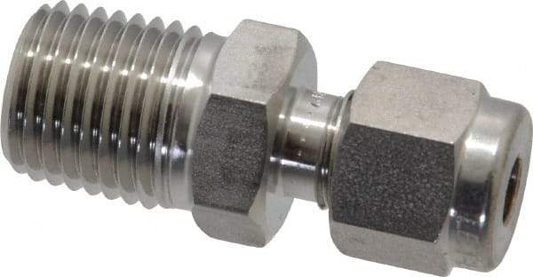 Ham-Let - 3/16" OD, Grade 316Stainless Steel Male Connector - Comp x MNPT Ends - Eagle Tool & Supply
