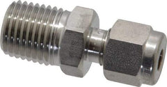 Ham-Let - 3/16" OD, Grade 316Stainless Steel Male Connector - Comp x MNPT Ends - Eagle Tool & Supply