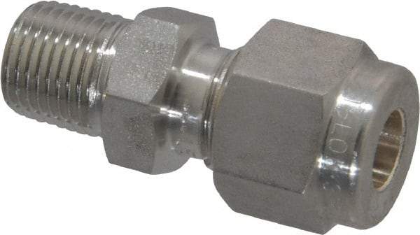 Ham-Let - 1/4" OD, Grade 316Stainless Steel Male Connector - Comp x MNPT Ends - Eagle Tool & Supply