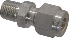 Ham-Let - 1/4" OD, Grade 316Stainless Steel Male Connector - Comp x MNPT Ends - Eagle Tool & Supply