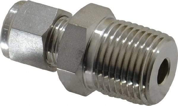 Ham-Let - 3/8" OD, Grade 316Stainless Steel Male Connector - Comp x MNPT Ends - Eagle Tool & Supply