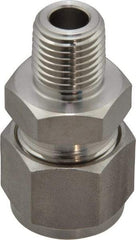 Ham-Let - 1/2" OD, Grade 316Stainless Steel Male Connector - Comp x MNPT Ends - Eagle Tool & Supply
