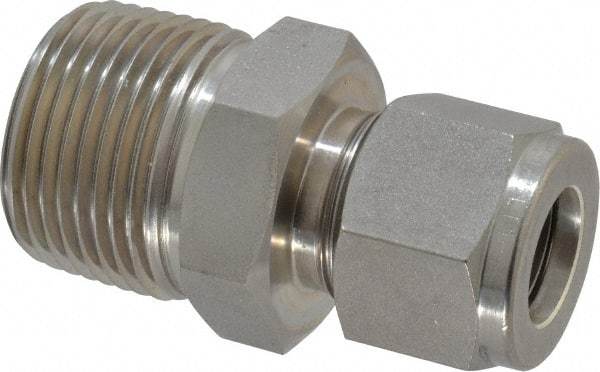 Ham-Let - 1/2" OD, Grade 316Stainless Steel Male Connector - Comp x MNPT Ends - Eagle Tool & Supply