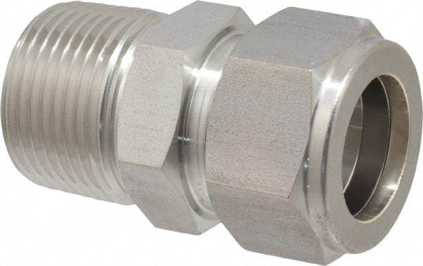 Ham-Let - 3/4" OD, Grade 316Stainless Steel Male Connector - Comp x MNPT Ends - Eagle Tool & Supply